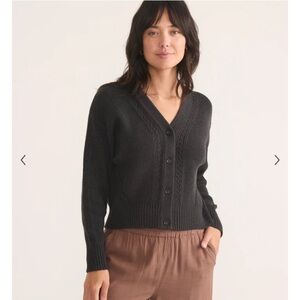 Marine Layer Black Robin Crop Cardigan Worn Once